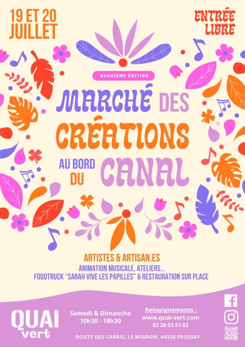 Affiche A3 Créations au bord du canal - 2è édition